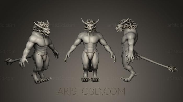 Figurines heroes, monsters and demons (STKM_0328) 3D model for CNC machine